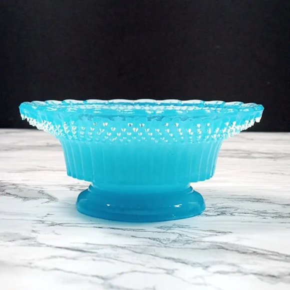 Degenhart Glass Star & Dewdrop Trinket Paperweight Open Salt Vtg - Picture 2 of 9